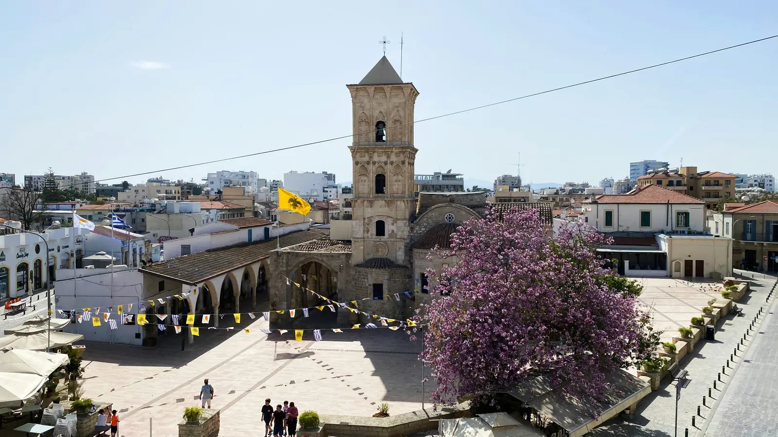 The bell tower of the Church of Saint Lazarus in Larnaca